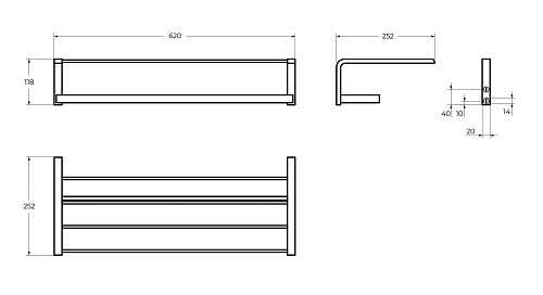 Полотенцедержатель CEZARES ULTIMA CZR-F-8925 хром Полотенцедержатель CEZARES ULTIMA CZR-F-8925 хром