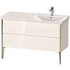 Картинка анонса товара «тумба под раковину duravit xviu xv44990b122 напольная 120 см белая глянцевый»