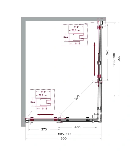 Душевой уголок BelBagno MARINO-2-AH-2-120/90-C-GM 120x90 см, профиль оружейная сталь, стекло прозрачное Душевой уголок BelBagno MARINO-2-AH-2-120/90-C-GM 120x90 см, профиль оружейная сталь, стекло прозрачное