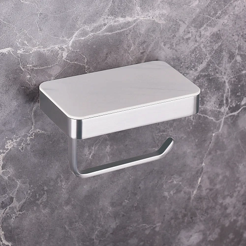 Держатель туалетной бумаги с полкой для телефона ABBER Westen AA1730SP сатин Держатель туалетной бумаги с полкой для телефона ABBER Westen AA1730SP сатин