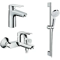 Комплект смесителей Hansgrohe Logis E SetLogisE100C 71178000+71415000+26532400 с душевым гарнитуром Комплект смесителей Hansgrohe Logis E SetLogisE100C 71178000+71415000+26532400 с душевым гарнитуром