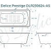 Ванна чугунная Delice Prestige 170х70 с антискользящим покрытием DLR230624-AS Ванна чугунная Delice Prestige 170х70 с антискользящим покрытием DLR230624-AS