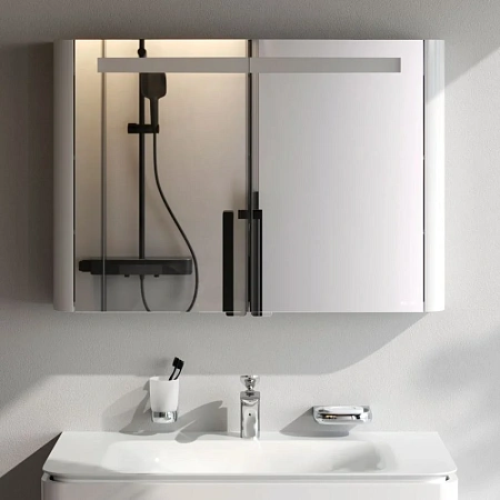 Зеркальный шкаф AM.PM Sensation M30MCX1001WG 100 см, с подсветкой, белый Зеркальный шкаф AM.PM Sensation M30MCX1001WG 100 см, с подсветкой, белый