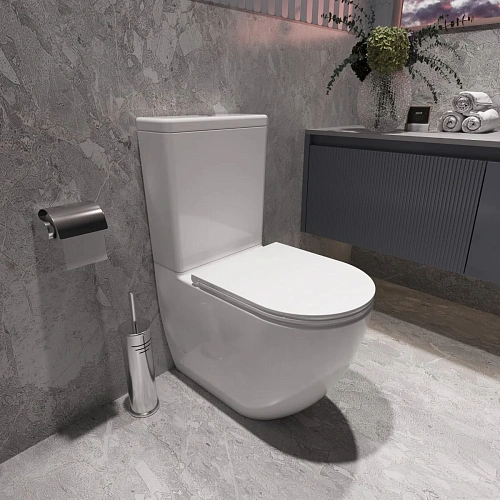 Унитаз напольный Vincea Tornado Globo VT2-14T белый, ультратонкое сиденье, soft-close, P-trap Унитаз напольный Vincea Tornado Globo VT2-14T белый, ультратонкое сиденье, soft-close, P-trap