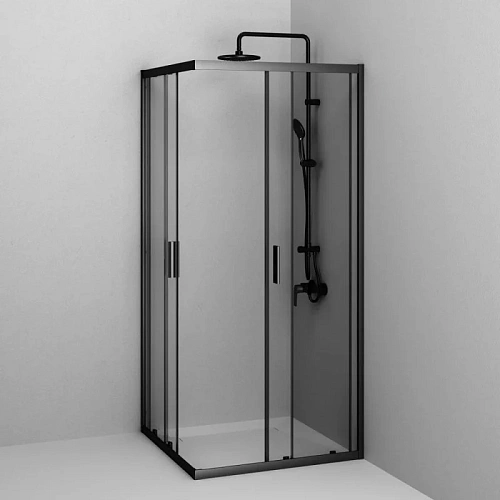 Душевой уголок AM.PM Gem W90G-403-9090BT 90x90 черный матовый, стекло прозрачное Душевой уголок AM.PM Gem W90G-403-9090BT 90x90 черный матовый, стекло прозрачное