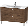 Картинка анонса товара «тумба под раковину duravit brioso br451401021 напольная 122 см орех темный»