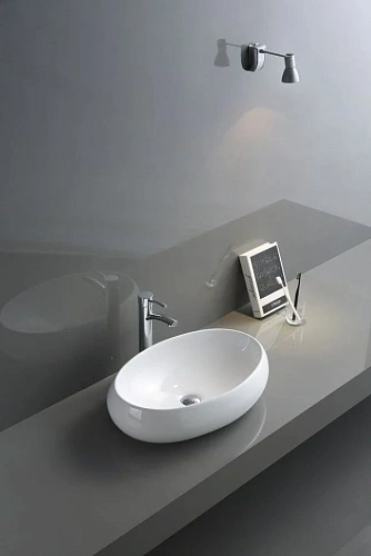 Раковина CeramaLux 9030D накладная, белый Раковина CeramaLux 9030D накладная, белый