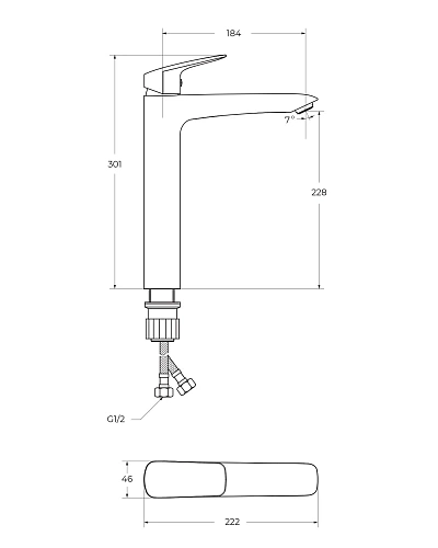 Смеситель для раковины BelBagno DUE-LMC-CRM-W0 хром Смеситель для раковины BelBagno DUE-LMC-CRM-W0 хром