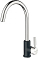 Смеситель для кухни Paulmark Holstein черный металлик-хром, Ho212063-BLMCR Смеситель для кухни Paulmark Holstein черный металлик-хром, Ho212063-BLMCR