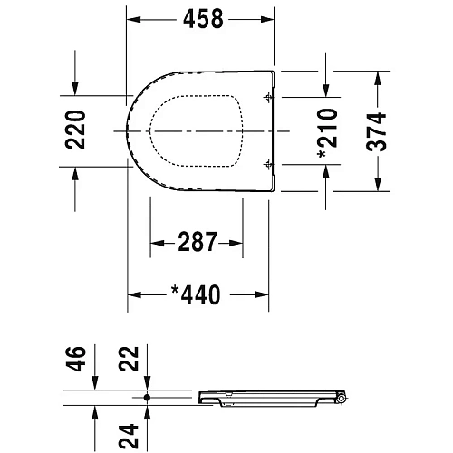 Крышка-сиденье Duravit ME by Starck 0020010000 Крышка-сиденье Duravit ME by Starck 0020010000