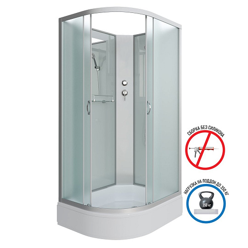 Душевая кабина Niagara Classic NG-33394-14RBK (1300х900х2000) средний поддон (26см) стекло матовое 333944RBK Душевая кабина Niagara Classic NG-33394-14RBK (1300х900х2000) средний поддон (26см) стекло матовое 333944RBK