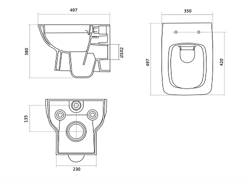 Комплект подвесного унитаза с инсталляцией с сиденьем и панель смыва Santek Нео Пэк 1WH501572 1.WH50.1.572 Комплект подвесного унитаза с инсталляцией с сиденьем и панель смыва Santek Нео Пэк 1WH501572 1.WH50.1.572