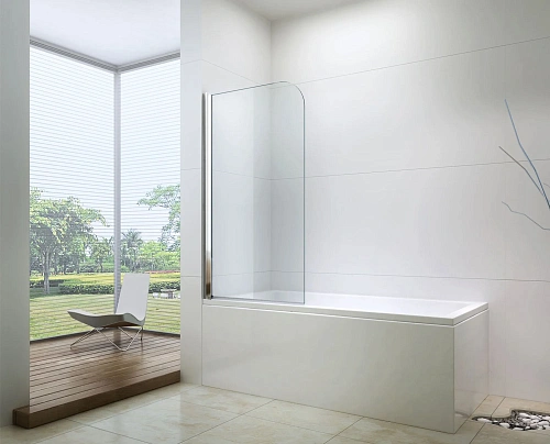 Шторка на ванну BERGES RIVER 2.0 800x1400 прозрачное стекло 5мм, профиль хром 062101 Шторка на ванну BERGES RIVER 2.0 800x1400 прозрачное стекло 5мм, профиль хром 062101