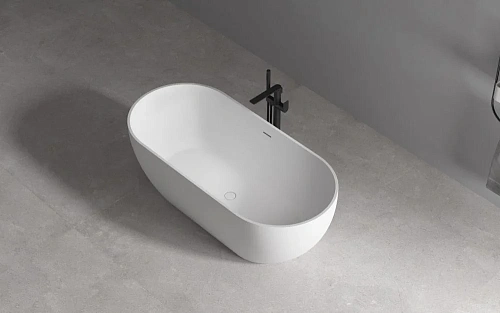 Ванна отдельностоящая ABBER AB9241MW 172x79 универсальная, белая матовая, акриловая Ванна отдельностоящая ABBER AB9241MW 172x79 универсальная, белая матовая, акриловая