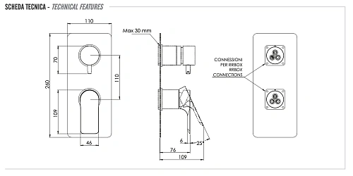 Смеситель для душа Remer Infinity I92KBVO, состаренная латунь Смеситель для душа Remer Infinity I92KBVO, состаренная латунь