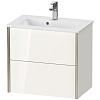 Картинка анонса товара «тумба под раковину duravit xviu xv41780b122 подвесная 61 см белая глянцевый»