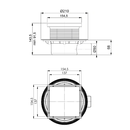 Душевой трап BETTOSERB SUPERIOR 2IN1 15х15 13702556B Душевой трап BETTOSERB SUPERIOR 2IN1 15х15 13702556B
