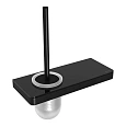 Ершик для унитаза Lemark GLASS LINE с держателем и полкой, чёрный матовый/черное стекло 9762033 Ершик для унитаза Lemark GLASS LINE с держателем и полкой, чёрный матовый/черное стекло 9762033