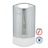 Картинка анонса товара «душевая кабина ng-7308-14bk (900х900х1950) высокий поддон (40см) стекло матовое 73081424bk»