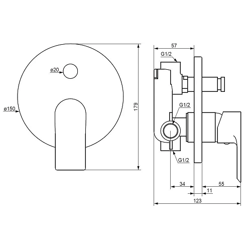 Смеситель для ванны Damixa Apollo 477100300 встраиваемый черный Смеситель для ванны Damixa Apollo 477100300 встраиваемый черный