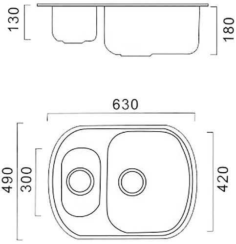 Кухонная мойка Haiba HBD4963T, сталь микродекор Кухонная мойка Haiba HBD4963T, сталь микродекор