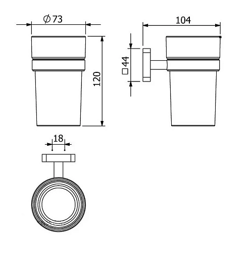 Стакан Kludi VELA S 25975N5 брашированный никель Стакан Kludi VELA S 25975N5 брашированный никель