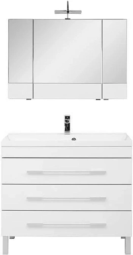 Комплект мебели Aquanet Верона NEW 100 белый (напольный 3 ящика) 00230322 Комплект мебели Aquanet Верона NEW 100 белый (напольный 3 ящика) 00230322