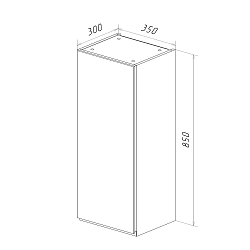 Шкаф Lemark VEON 35 см подвесной, правый, белый LM01V35PL Шкаф Lemark VEON 35 см подвесной, правый, белый LM01V35PL