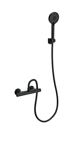 Смеситель для душа Wonzon & Woghand с термостатом, черный матовый (WW-B1005-A-MB) Смеситель для душа Wonzon & Woghand с термостатом, черный матовый (WW-B1005-A-MB)