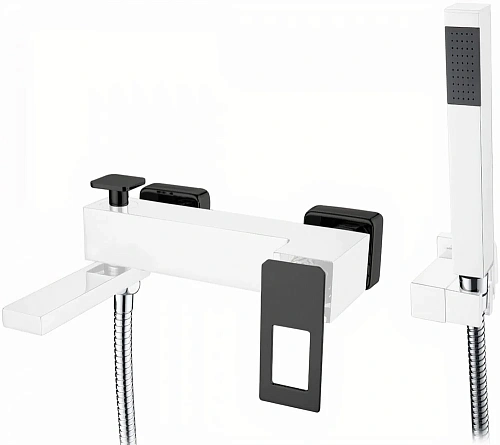 Смеситель для ванны Boheme Q 143-WB WhiteBlack Смеситель для ванны Boheme Q 143-WB WhiteBlack