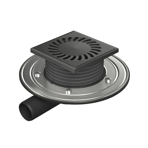 Душевой трап Paini 381AC 125х125 мм, черный матовый Душевой трап Paini 381AC 125х125 мм, черный матовый