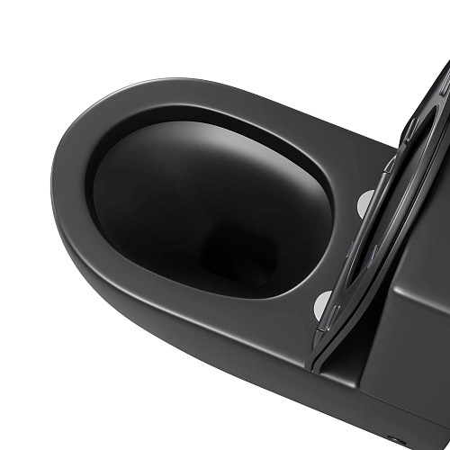 Унитаз напольный Grossman GR-4419BMS (680х375x810) безободковый, черный матовый с крышкой микролифт Унитаз напольный Grossman GR-4419BMS (680х375x810) безободковый, черный матовый с крышкой микролифт