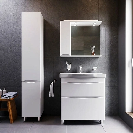 Шкаф-пенал AM.PM Like M80CSL0356WG напольный, левый, 35 см, белый Шкаф-пенал AM.PM Like M80CSL0356WG напольный, левый, 35 см, белый