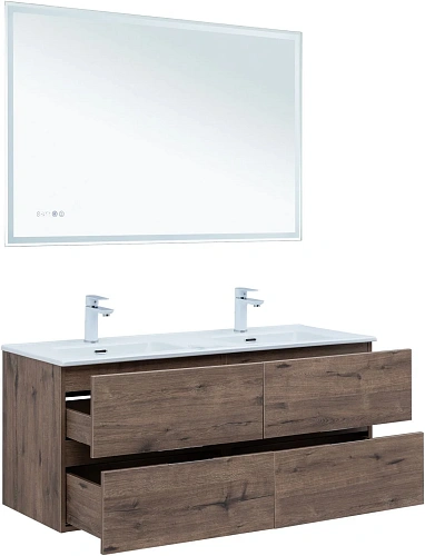 Тумба под раковину Aquanet Алвита New 60 2 ящика, дуб веллингтон табак 00334184 подвесная Тумба под раковину Aquanet Алвита New 60 2 ящика, дуб веллингтон табак 00334184 подвесная