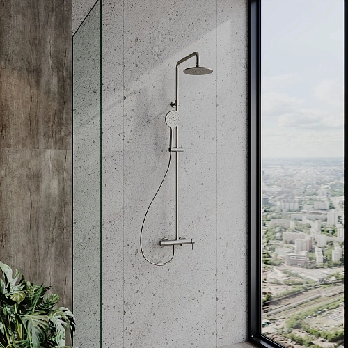 Душевая система AQUAme AQM8011BN никель шлифованный Душевая система AQUAme AQM8011BN никель шлифованный