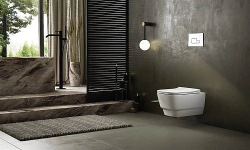 Унитаз подвесной Boheme Bello 971-W белый глянец без сиденья Унитаз подвесной Boheme Bello 971-W белый глянец без сиденья