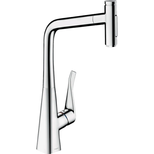 Смеситель для кухни Hansgrohe Metris Select M71 320 с вытяжным душем, 2jet 73820000, хром Смеситель для кухни Hansgrohe Metris Select M71 320 с вытяжным душем, 2jet 73820000, хром