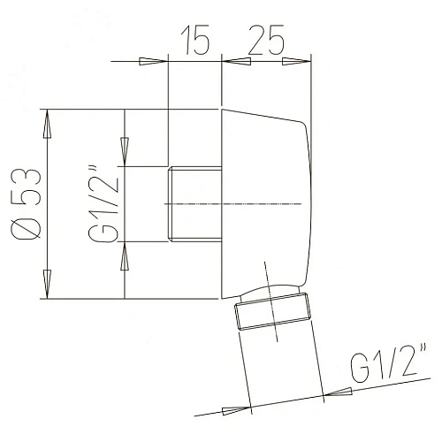 Шланговое подключение Paini 50CR503P круглое Шланговое подключение Paini 50CR503P круглое
