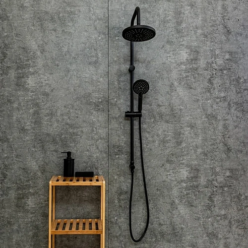 Душевая система Orange Lutz M04-932b с изливом, черный Душевая система Orange Lutz M04-932b с изливом, черный