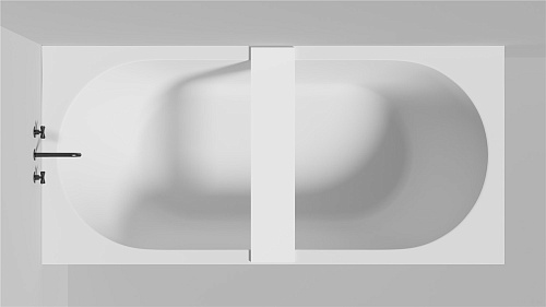 Полка Salini GABBIANO IN 980 1906209M для ванны S-Stone белый Полка Salini GABBIANO IN 980 1906209M для ванны S-Stone белый