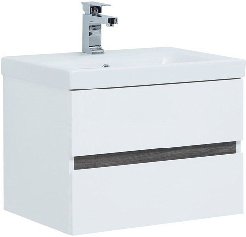 Тумба под раковину Aquanet Беркли 50 белый/дуб рошелье 00254288 Тумба под раковину Aquanet Беркли 50 белый/дуб рошелье 00254288