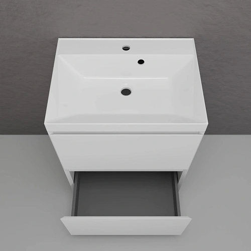 Тумба под раковину Style Line Манхэттен 60 см ЛС-00002377 напольная, белый матовый Тумба под раковину Style Line Манхэттен 60 см ЛС-00002377 напольная, белый матовый