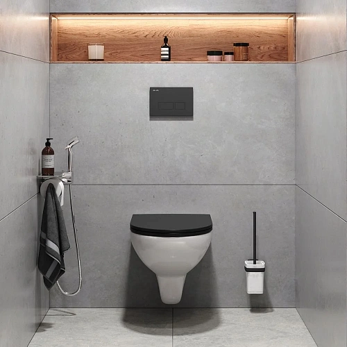 Унитаз подвесной AM.PM Gem CK90H0203W с гигиеническим душем с сиденьем Унитаз подвесной AM.PM Gem CK90H0203W с гигиеническим душем с сиденьем