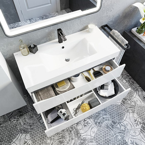 Тумба с раковиной IDDIS Cloud 100 подвесная белая (CLO10W1i95K) Тумба с раковиной IDDIS Cloud 100 подвесная белая (CLO10W1i95K)