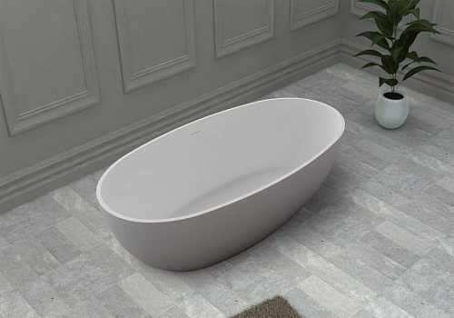 Ванна отдельностоящая ABBER AS9641-1.4 140x78 универсальная, белая матовая, искусственный камень Ванна отдельностоящая ABBER AS9641-1.4 140x78 универсальная, белая матовая, искусственный камень