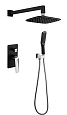 Душевая система Boheme Venturo черный хром 374-B встраиваемая Душевая система Boheme Venturo черный хром 374-B встраиваемая