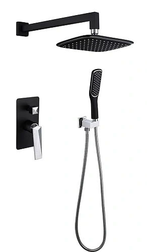 Душевая система Boheme Venturo черный хром 374-B встраиваемая Душевая система Boheme Venturo черный хром 374-B встраиваемая