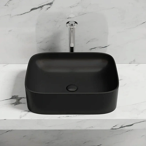 Раковина Ceramica Nova ELEMENT CN6052MB черный матовый накладная Раковина Ceramica Nova ELEMENT CN6052MB черный матовый накладная
