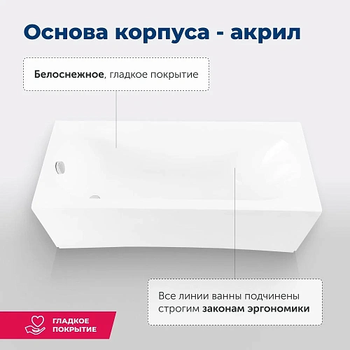 Акриловая ванна Aquanet Lotos 150x75 с каркасом 00336532 Акриловая ванна Aquanet Lotos 150x75 с каркасом 00336532