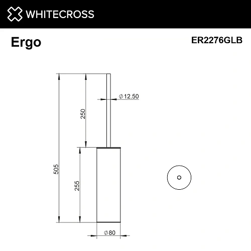 Ершик для унитаза WHITECROSS Ergo ER2276GLB брашированное золото Ершик для унитаза WHITECROSS Ergo ER2276GLB брашированное золото